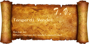 Tengerdi Vendel névjegykártya